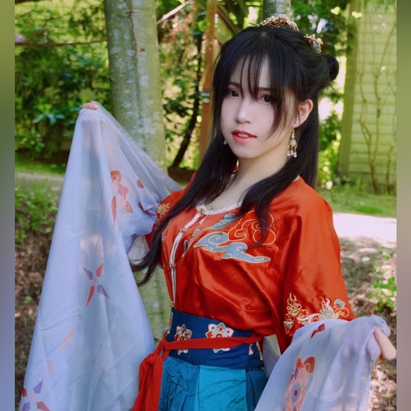 red green hanfu - Picture 5 of 5